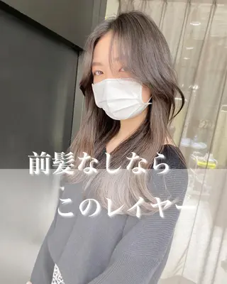 ロング 京都レイヤーカット/ 縮毛矯正/羽柴りくのマツエク・マツパデザイン