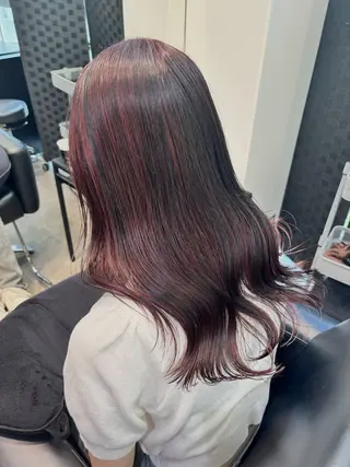 ロング カラー ブリーチなし ダブルカラー/ゆなのヘアスタイル