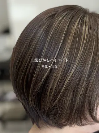 ショート カラー レイヤー/ハイライト /暖色/山村さらのヘアスタイル
