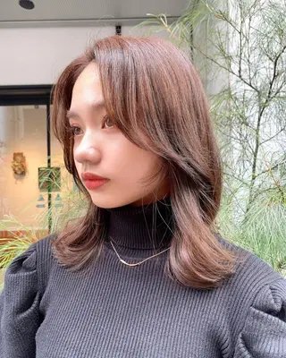 カラー RIKO👼🏻💓 韓国ガーリーのヘアスタイル