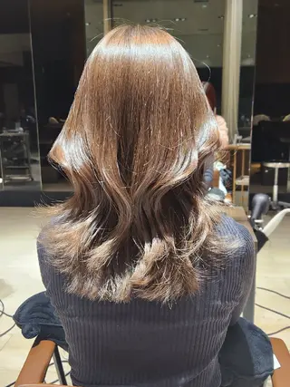 ミディアム Nanako。/韓国 ヘア/顔周りカットのヘアスタイル