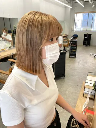 ミディアム ior北千住【イオール】所属・YU(ハイトーン/ ブリーチカラー)のヘアスタイル