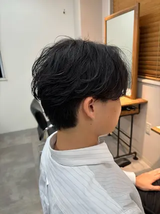 パーマ メンズ 千葉駅フェザーパーマ メンズカット保立のヘアスタイル