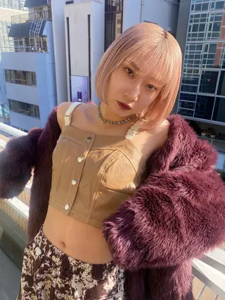 ショート カラー ハイトーンカラー🍑 心斎橋のヘアスタイル