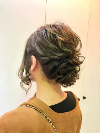 ミディアム ヘアアレンジ ✨韓国風カット/艶髪 カラー✨yumeのヘアスタイル