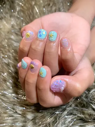 ネイル 🌙都岡 ムーンネイルのネイルデザイン