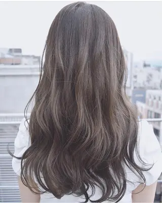 ロング カラー パーマ ヘアアレンジ ナツメダ ダイキのヘアスタイル