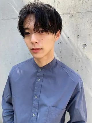 メンズ yumeka🩶ボブ 暖色/透け感カラーのヘアスタイル