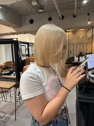 ショート カラー ボブ美容師 /馬場 翼のヘアスタイル