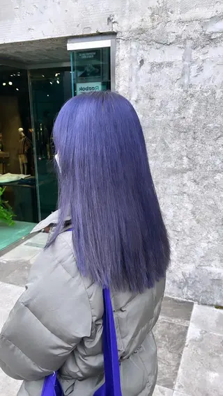 ロング カラー ヘアアレンジ 🩶【推しハイトーン 】yuzu🩶のヘアスタイル