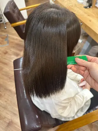 ミディアム パーマ little広島所属・【縮毛矯正】 予約リクエストのみ可のヘアスタイル