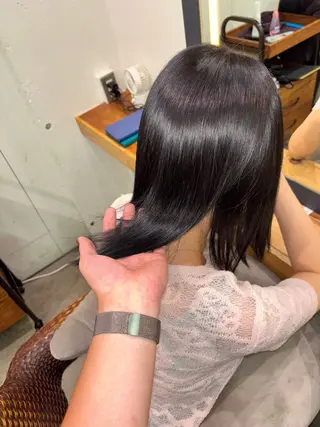 ミディアム カラー 似合う赤み消しカラー ＊こうき［恵比寿］のヘアスタイル