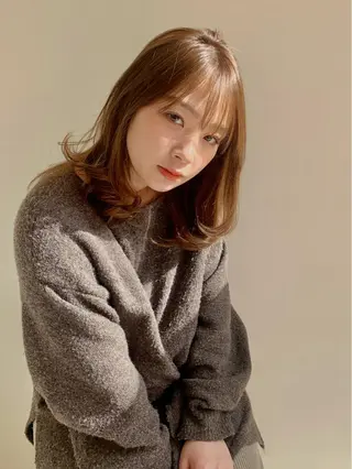 セミロング ✨ダメージを感じない 美髪ヘア✨　野口春貴のヘアスタイル