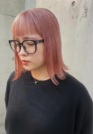 ショート カラー ヘアアレンジ lani 天神大名/ブリーチのヘアスタイル