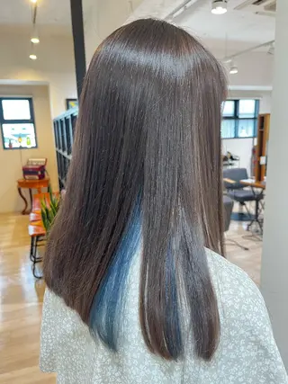 カラー ケアブリーチ、パーマ 田中千隼のヘアスタイル
