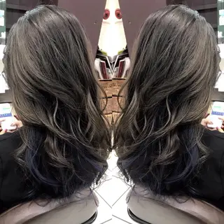 ロング カラー シールエクステ⭐️ オオミタクヤのヘアスタイル