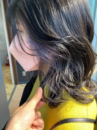 ミディアム カラー 髪質改善カラー✨質感 ショート✨石山航のヘアスタイル