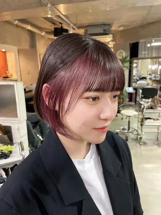 ミディアム カラー momo所属・メンズヘアメイク 🩵Mayuki🩵のヘアスタイル