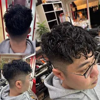 ショート パーマ メンズ 居心地の良さ◎ 明るいお店です◎のヘアスタイル