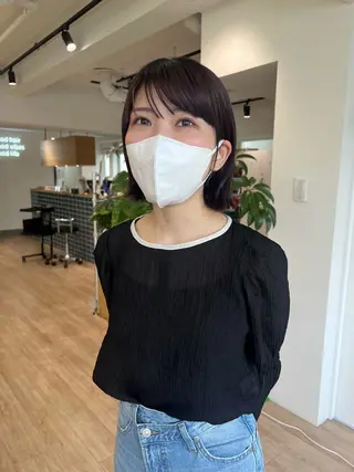 ミディアム 田中 愛梨のヘアスタイル