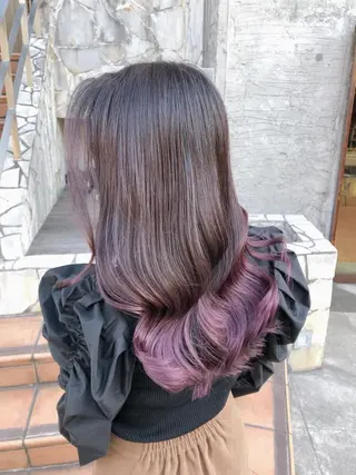 ロング カラー ヘアアレンジ メンズ キッズ 💟Chloe原宿店 🩶ハイトーンのヘアスタイル