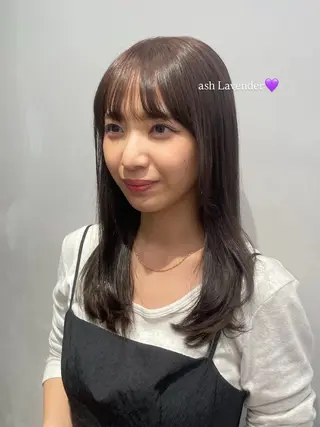 ミディアム カラー lomalia suwaのヘアスタイル