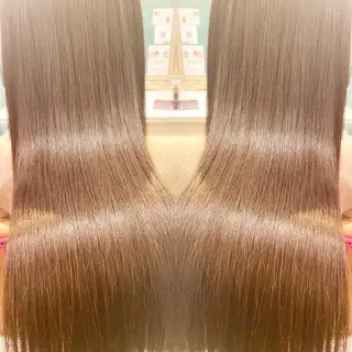 セミロング カラー パーマ ボブ/縮毛矯正/ 高嶋 優のヘアスタイル