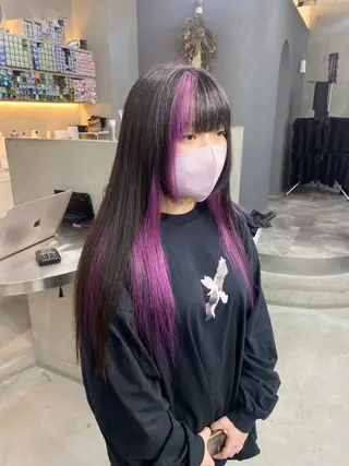 ロング カラー qulim所属・前橋 姫奈のヘアスタイル