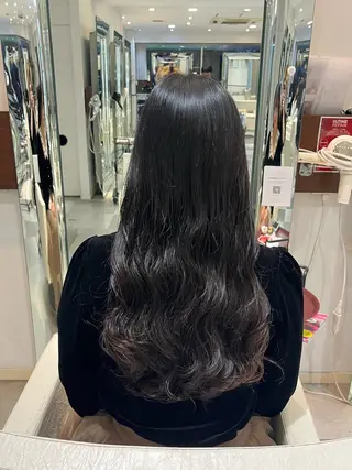 ロング パーマ コテ巻き風パーマ 藤澤　知彌のヘアスタイル
