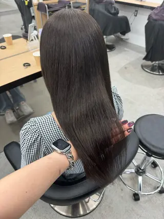 ロング カラー 暗髪🩶ラベンダー/ ブルー/ユウナ🤍のヘアスタイル