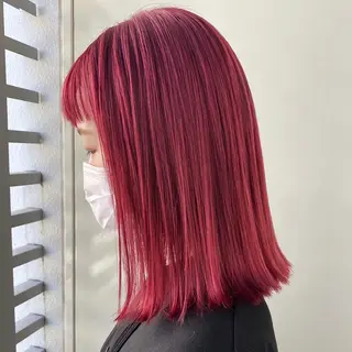 ミディアム カラー ヘアアレンジ ANNA /艶髪/ハイトーンのヘアスタイル