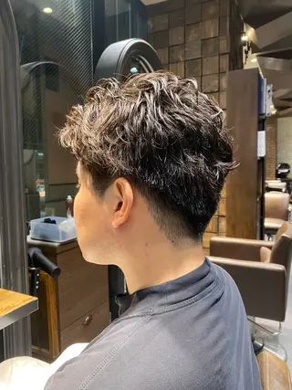 ショート パーマ メンズ 韓国ヘア/銀座/ 艶髪/ウチダのヘアスタイル