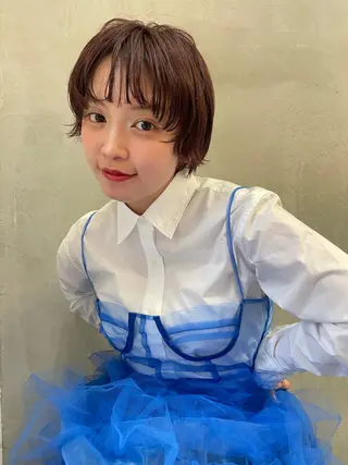 ショート カラー ❤️ボブ/髪質改善 タッセルボブ/ユウキのヘアスタイル