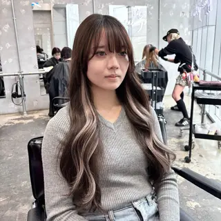 ミディアム カラー ヘアアレンジ 🥀モテ暖色× エクステ🥀あかりのヘアスタイル
