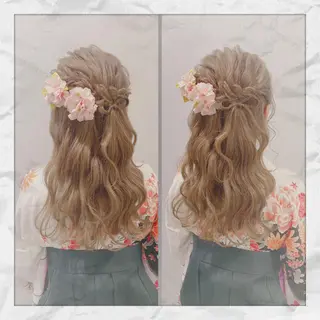 ロング ヘアアレンジ ヘアセット/着付け 𓇼 松本 夏美𓇼のヘアスタイル