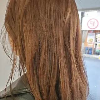 セミロング カラー えんどう みほのヘアスタイル