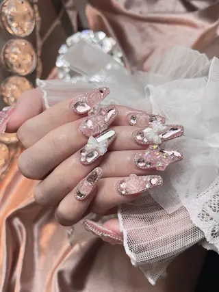 ネイル 23時まで❤︎韓国、 ワンホンネイルのネイルデザイン