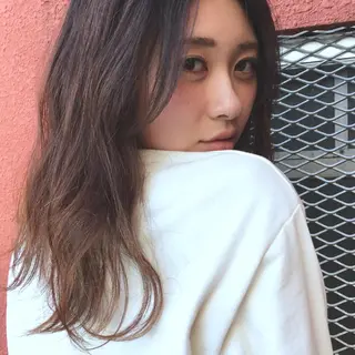 セミロング カラー 上川 美幸のヘアスタイル