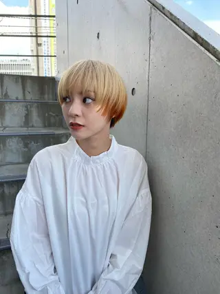 ショート カラー 髪質改善/縮毛矯正/ 透明感カラーYUMAのヘアスタイル