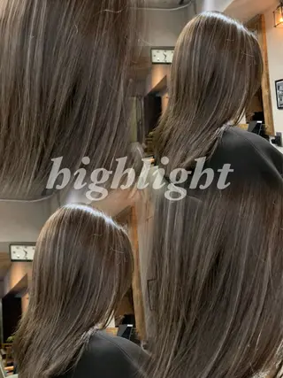 ミディアム カラー ヘアアレンジ グランルッソ所属・岡山× バレイヤージュカラーのヘアスタイル