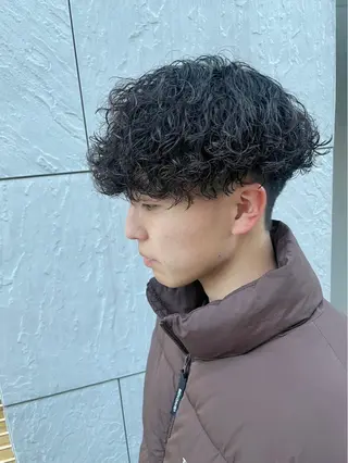 ショート パーマ メンズ 町田/波巻き/ シャドウ/メンズのヘアスタイル