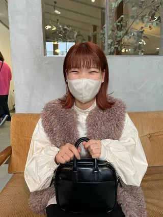 ミディアム カラー 石田 まいやのヘアスタイル