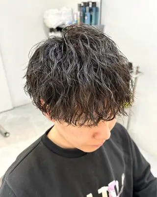 ショート パーマ メンズ Je suis heureuse Union所属・佐藤 ふみやのヘアスタイル