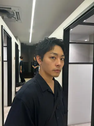 メンズ メンズカットモデル カラーモデル水橋柊太のヘアスタイル
