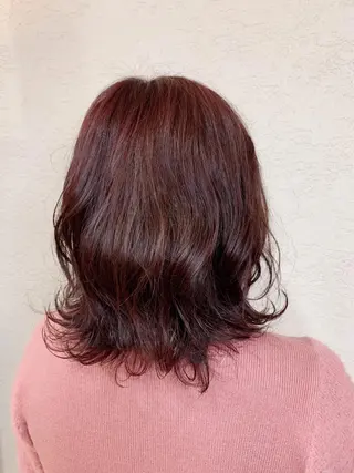 ミディアム カラー 韓国×巻ける髪質改善 💍maki💍のヘアスタイル