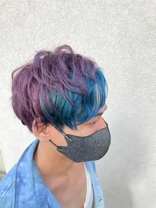 ショート カラー パーマ ヘアアレンジ メンズ キッズ ネイル マツエク・マツパ Hair make frei所属・メンズ専門美容師 堀井隼のヘアスタイル