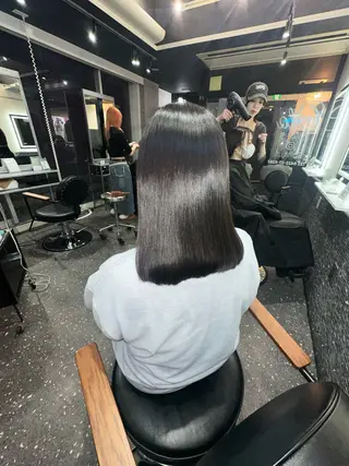 セミロング カラー パーマ 髪質改善⭐️縮毛矯正 吉祥寺⭐️Rinaのヘアスタイル