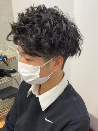 ショート パーマ メンズ クセを最大限に活かす メンズパーマ奈良大祐のヘアスタイル