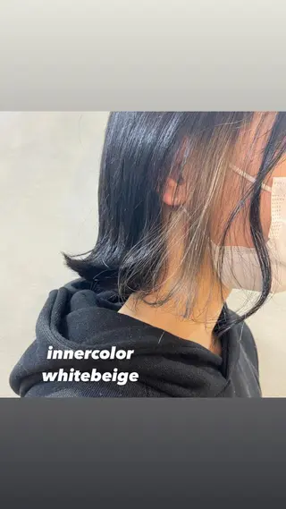 ミディアム カラー yuna/ボブカット /ハイトーンカラーのヘアスタイル