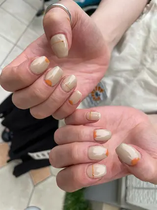 ロング カラー ヘアアレンジ キッズ ネイル マツエク・マツパ アイブロウ 福田 加奈のネイルデザイン